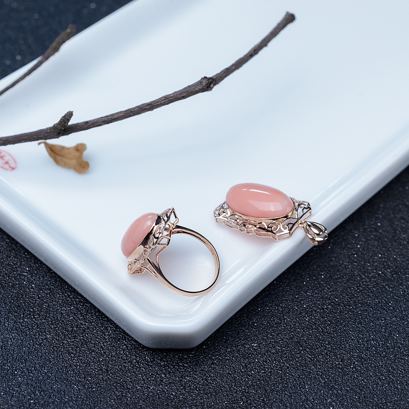 深水珊瑚戒指-红掌柜