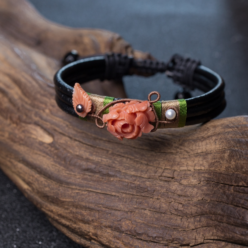 MOMO天然珊瑚手链-红掌柜