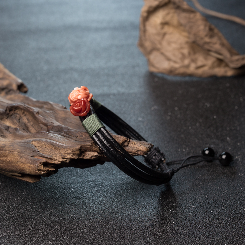 MOMO台湾珊瑚手链-红掌柜