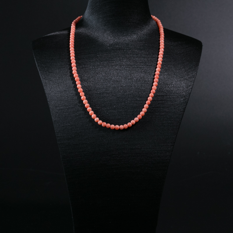 台湾天然深水珊瑚珠链-红掌柜