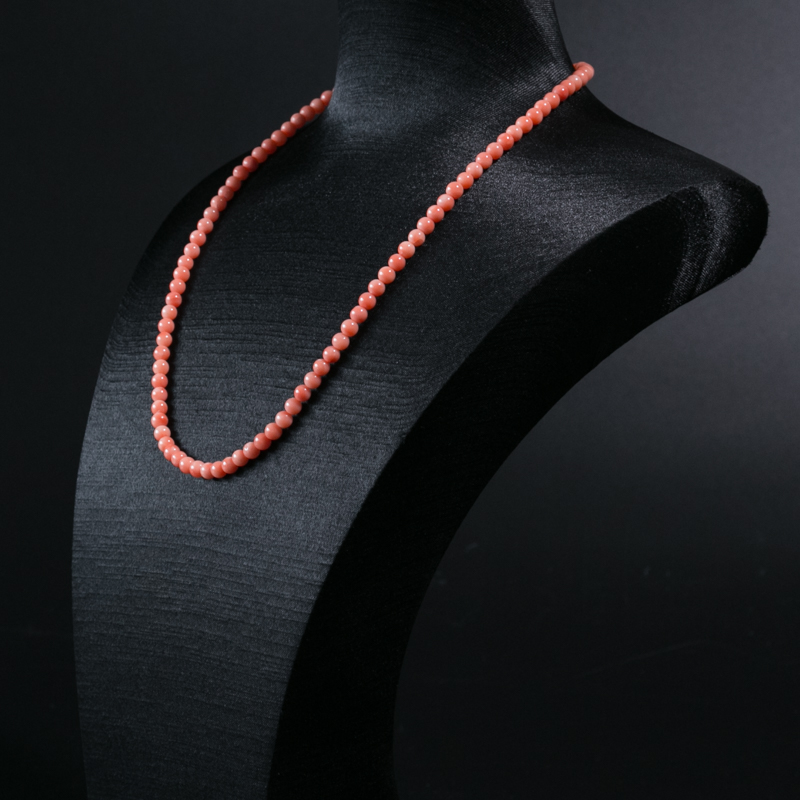 天然深水珊瑚珠链-红掌柜