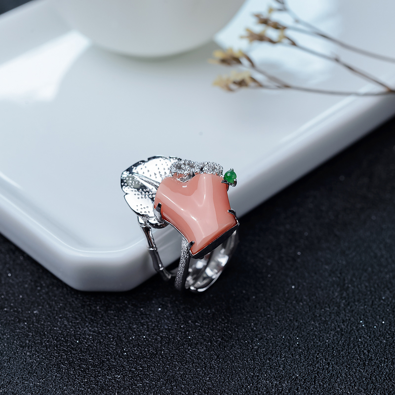 台湾珊瑚戒指-红掌柜