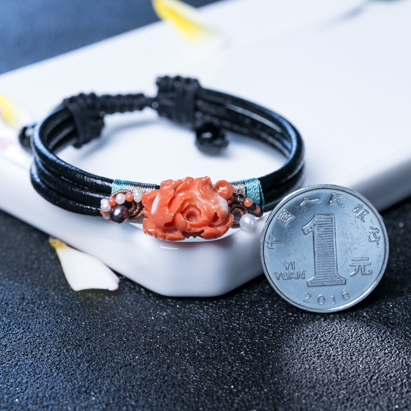 珊瑚编织手链-红掌柜