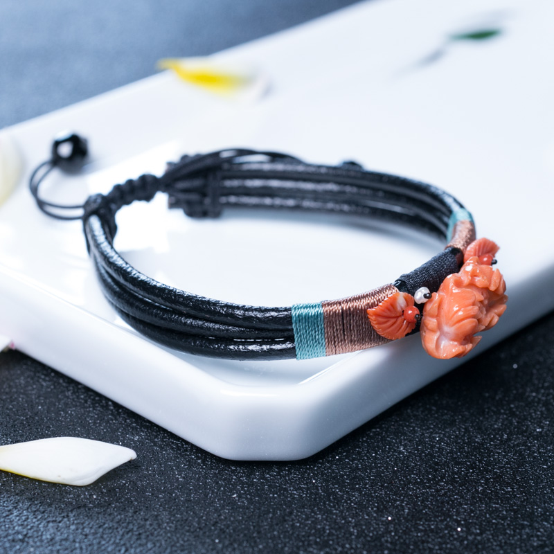 MOMO珊瑚编织手链-红掌柜