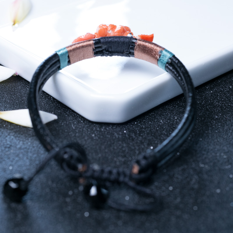 MOMO珊瑚牡丹花手链-红掌柜