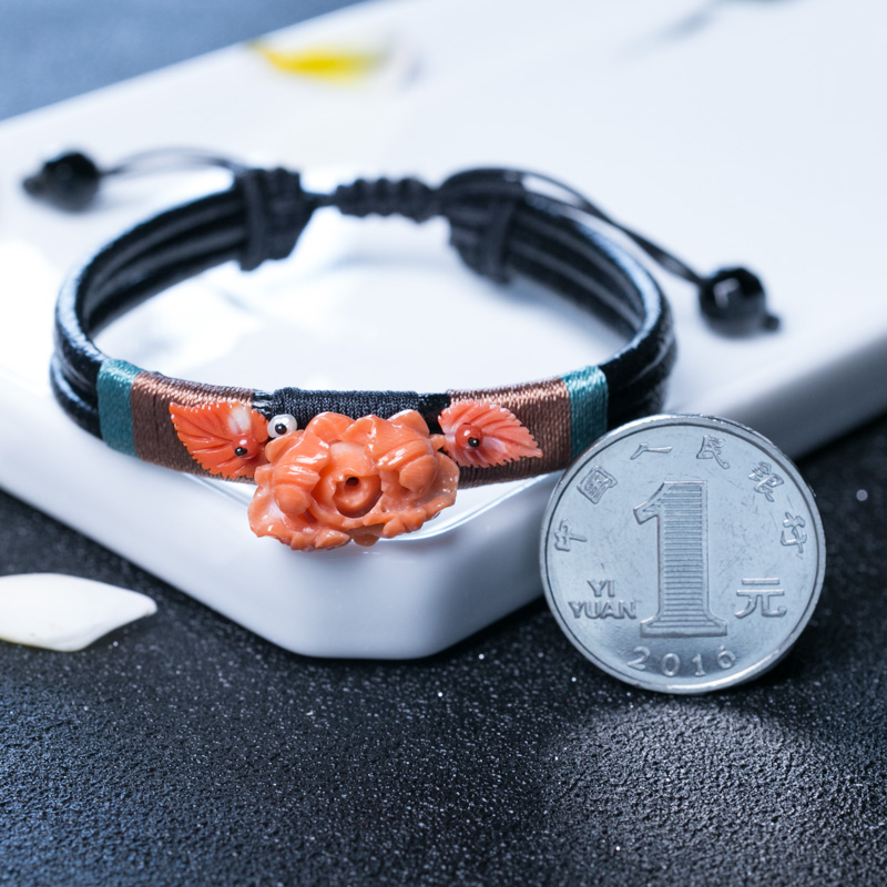 珊瑚编织手链-红掌柜