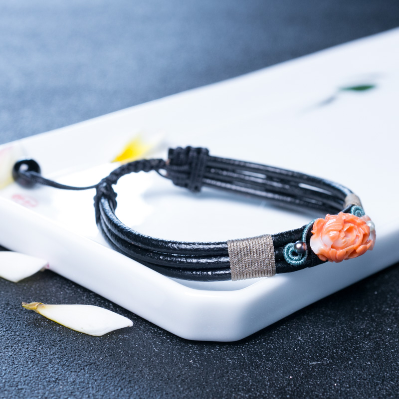 MOMO珊瑚编织手链-红掌柜