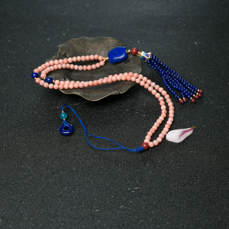 台湾深水珊瑚毛衣链-红掌柜