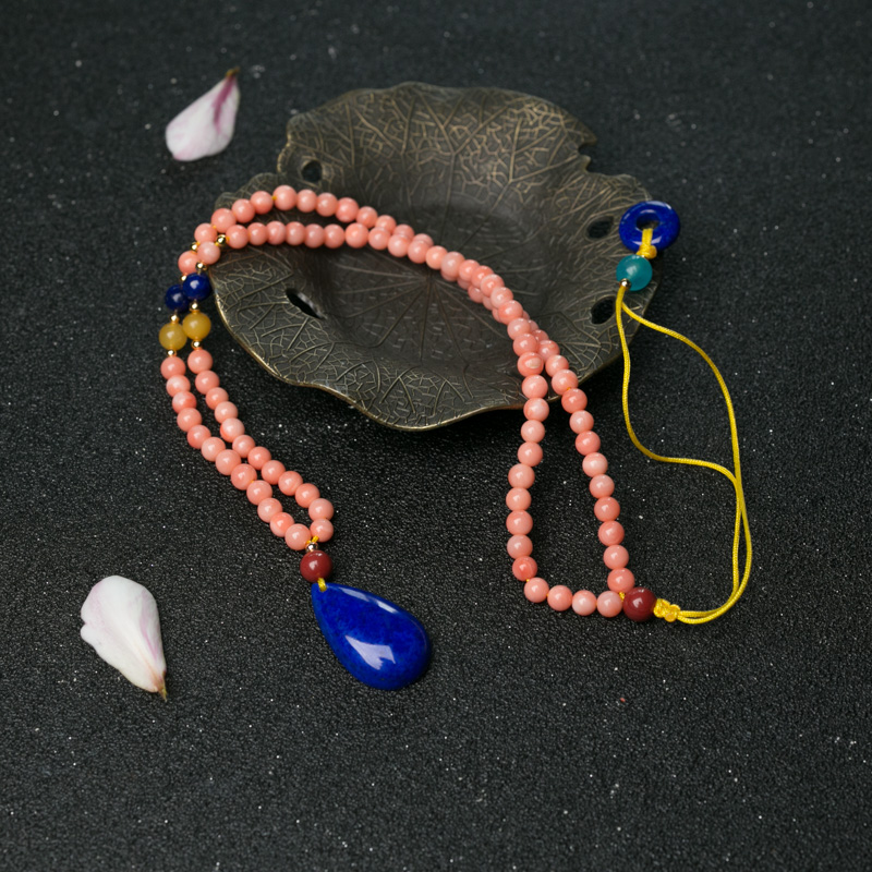 天然深水珊瑚项链-红掌柜