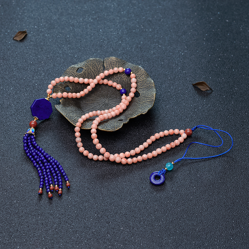 天然深水珊瑚项链-红掌柜