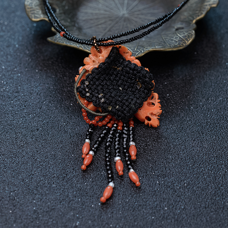 台湾天然MOMO珊瑚项链-红掌柜