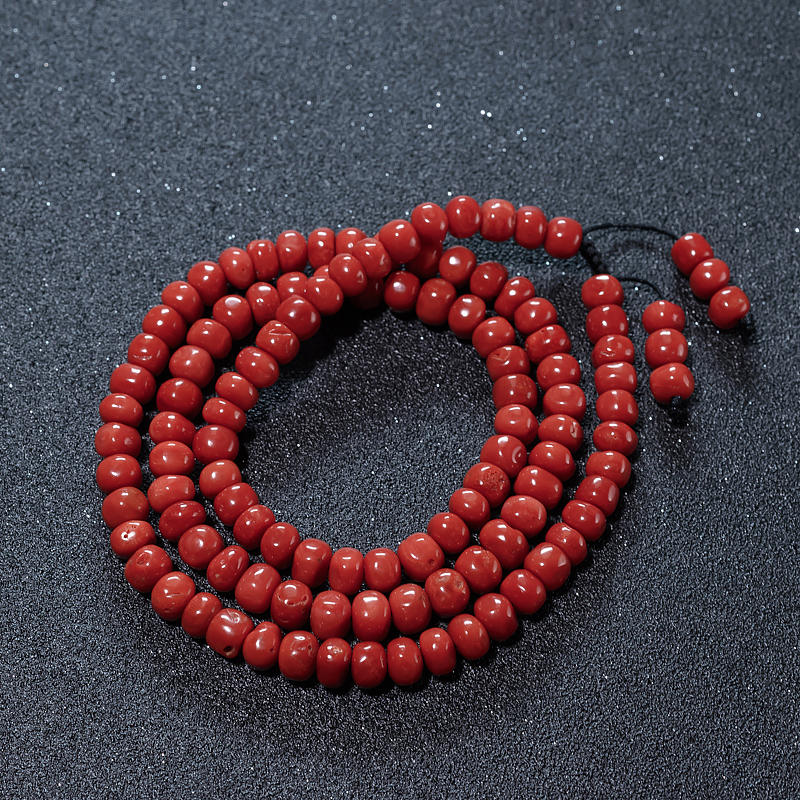 意大利天然沙丁珊瑚108佛珠-红掌柜