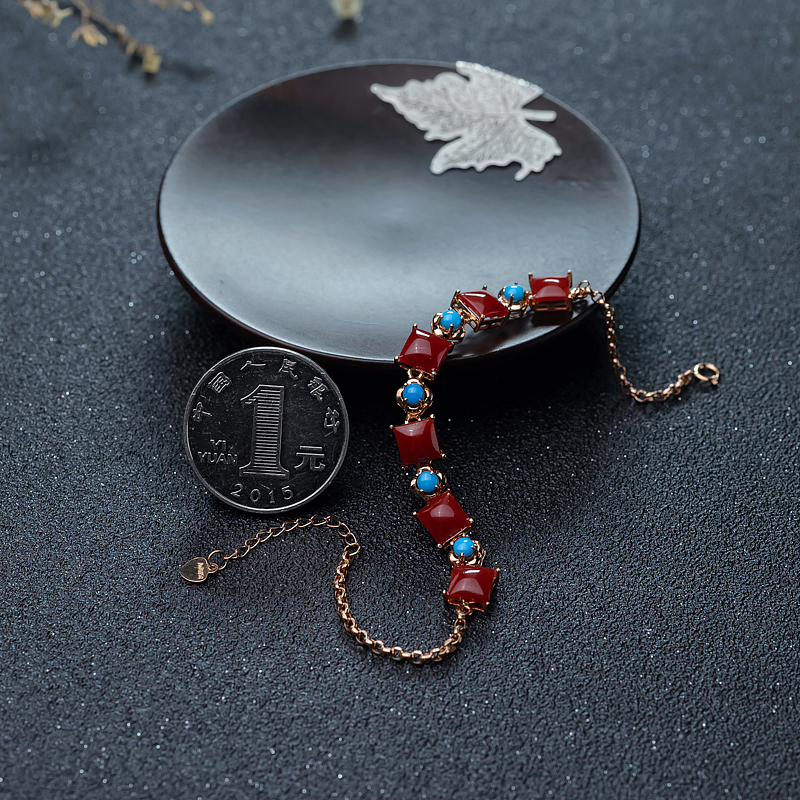 日本阿卡牛血红珊瑚手链-红掌柜