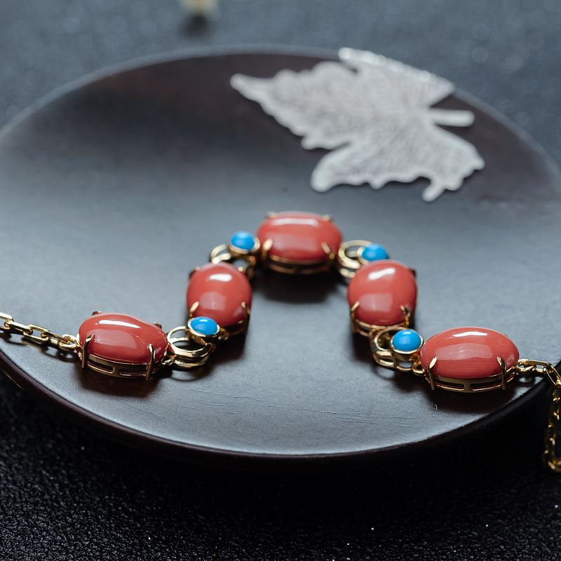 台湾MOMO珊瑚手链-红掌柜