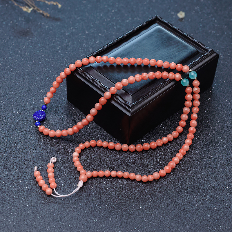 4.5mm深水珊瑚108佛珠-红掌柜