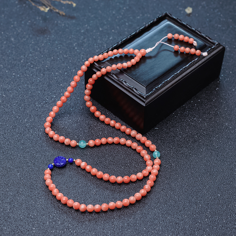 深水珊瑚108佛珠-红掌柜