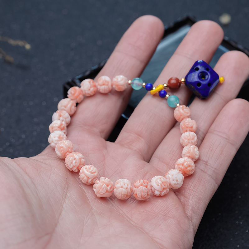 珊瑚单圈手串-红掌柜