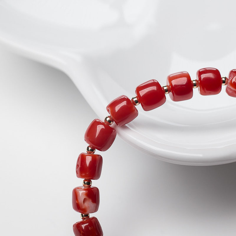 珊瑚桶珠手串-红掌柜