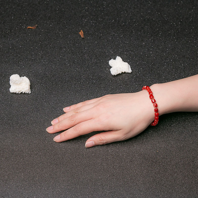 天然珊瑚桶珠手串-红掌柜
