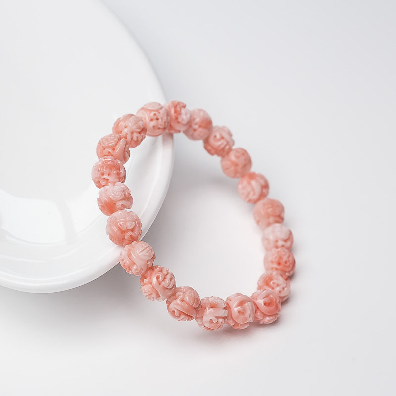 深水珊瑚龙珠手串-红掌柜