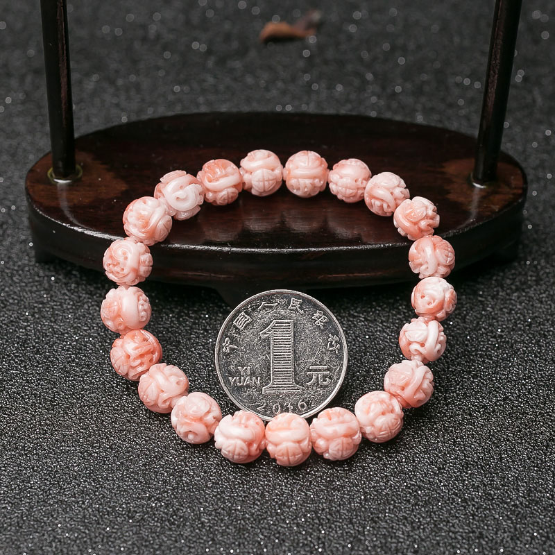 珊瑚龙珠手串-红掌柜