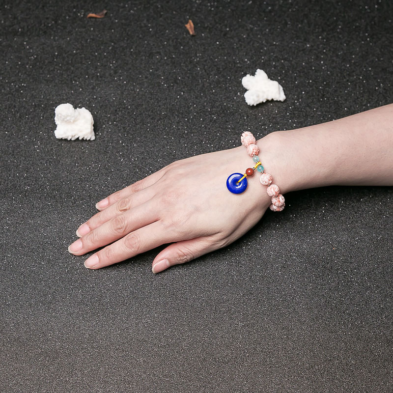 天然珊瑚龙珠单圈手串-红掌柜