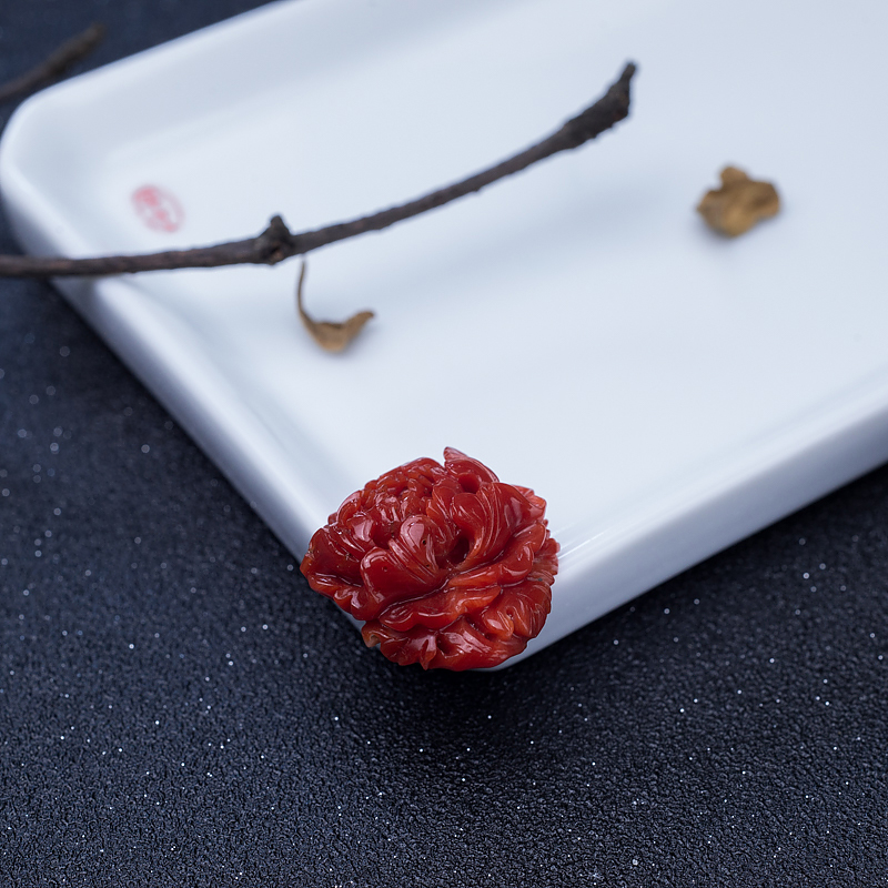 阿卡正红珊瑚牡丹花-红掌柜