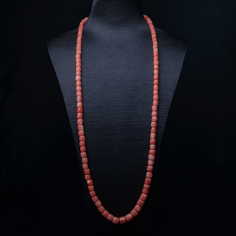 MOMO珊瑚桶珠塔链-红掌柜