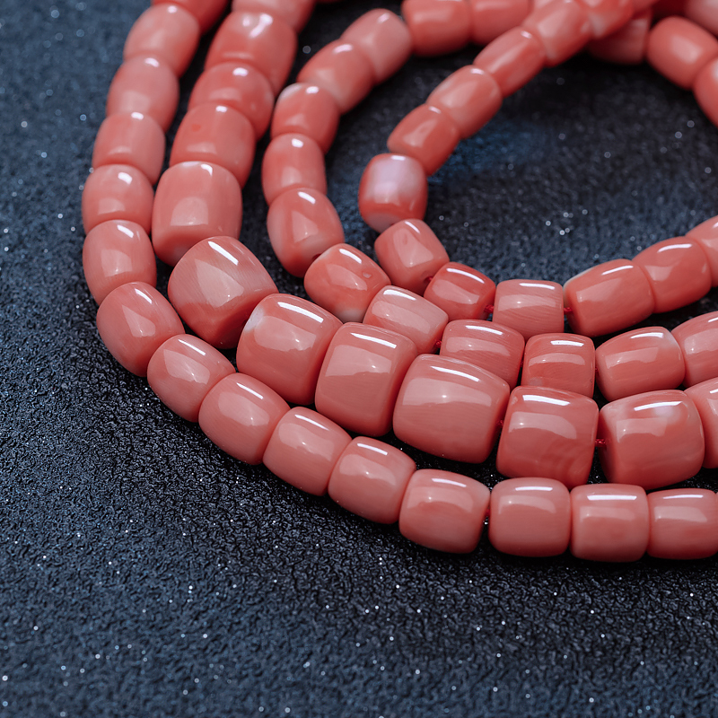 台湾MOMO珊瑚桶珠塔链-红掌柜