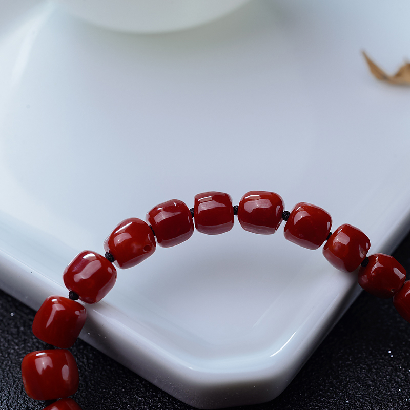 珊瑚桶珠手串-红掌柜