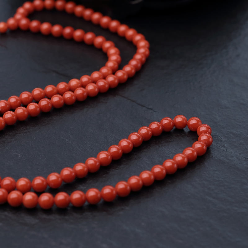 意大利天然沙丁珊瑚108佛珠-红掌柜