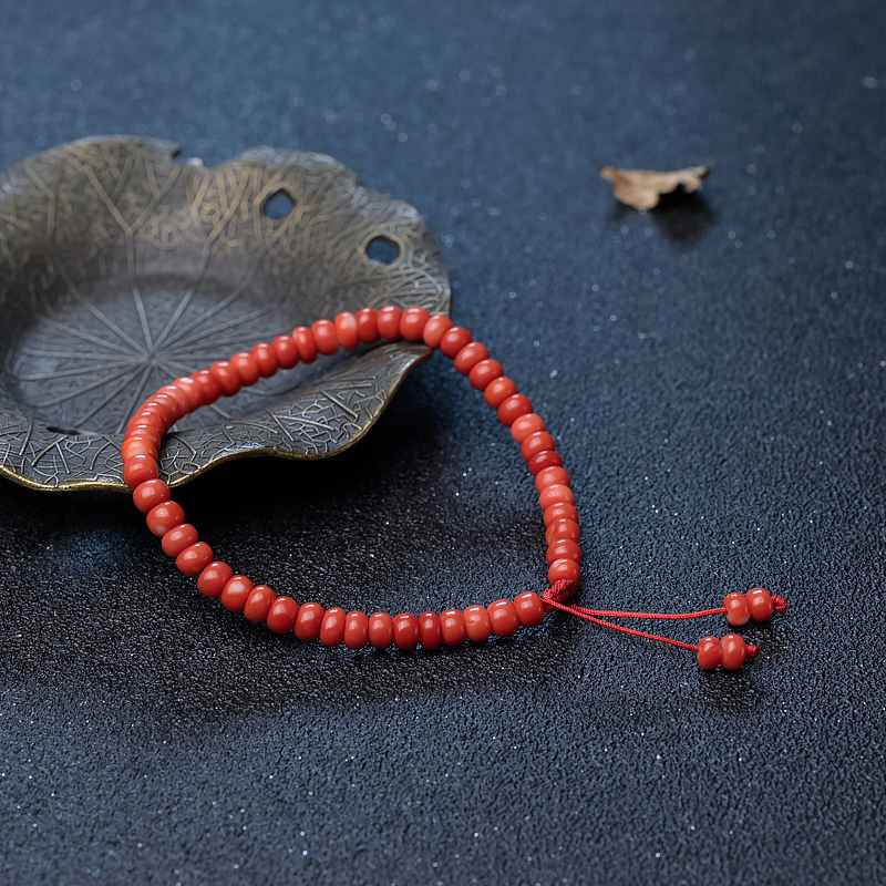 珊瑚算盘珠手链-红掌柜