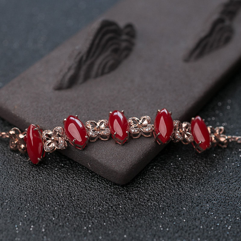 天然珊瑚手链-红掌柜