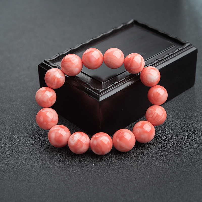 深水珊瑚单圈手串-红掌柜