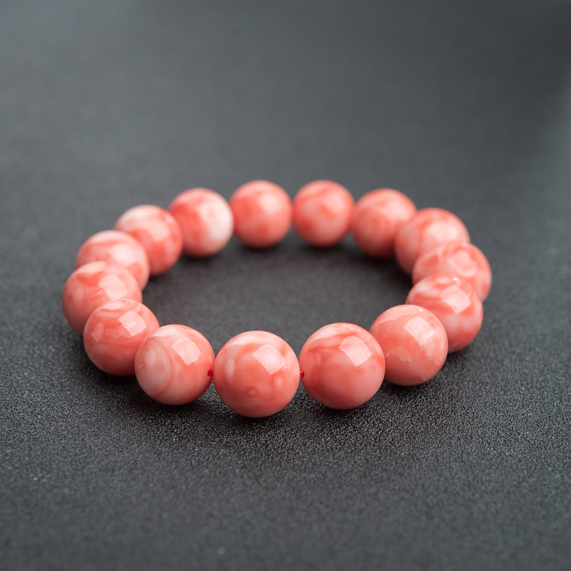 天然珊瑚单圈手串-红掌柜