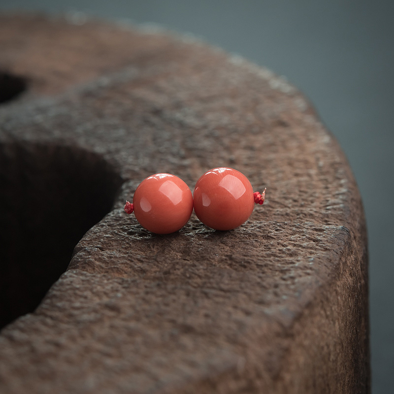 沙丁红珊瑚圆珠对珠-红掌柜