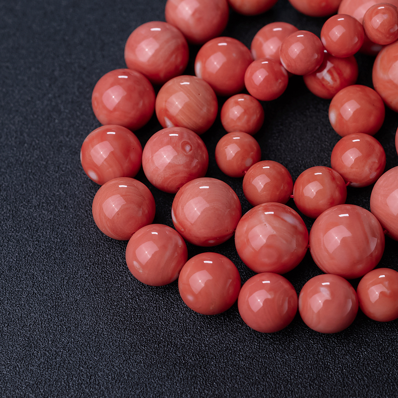 天然橘红珊瑚塔链-红掌柜