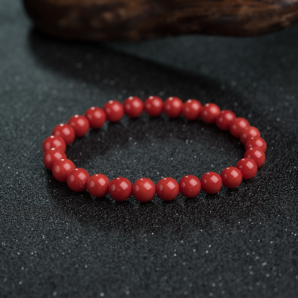 沙丁朱红珊瑚手串-红掌柜