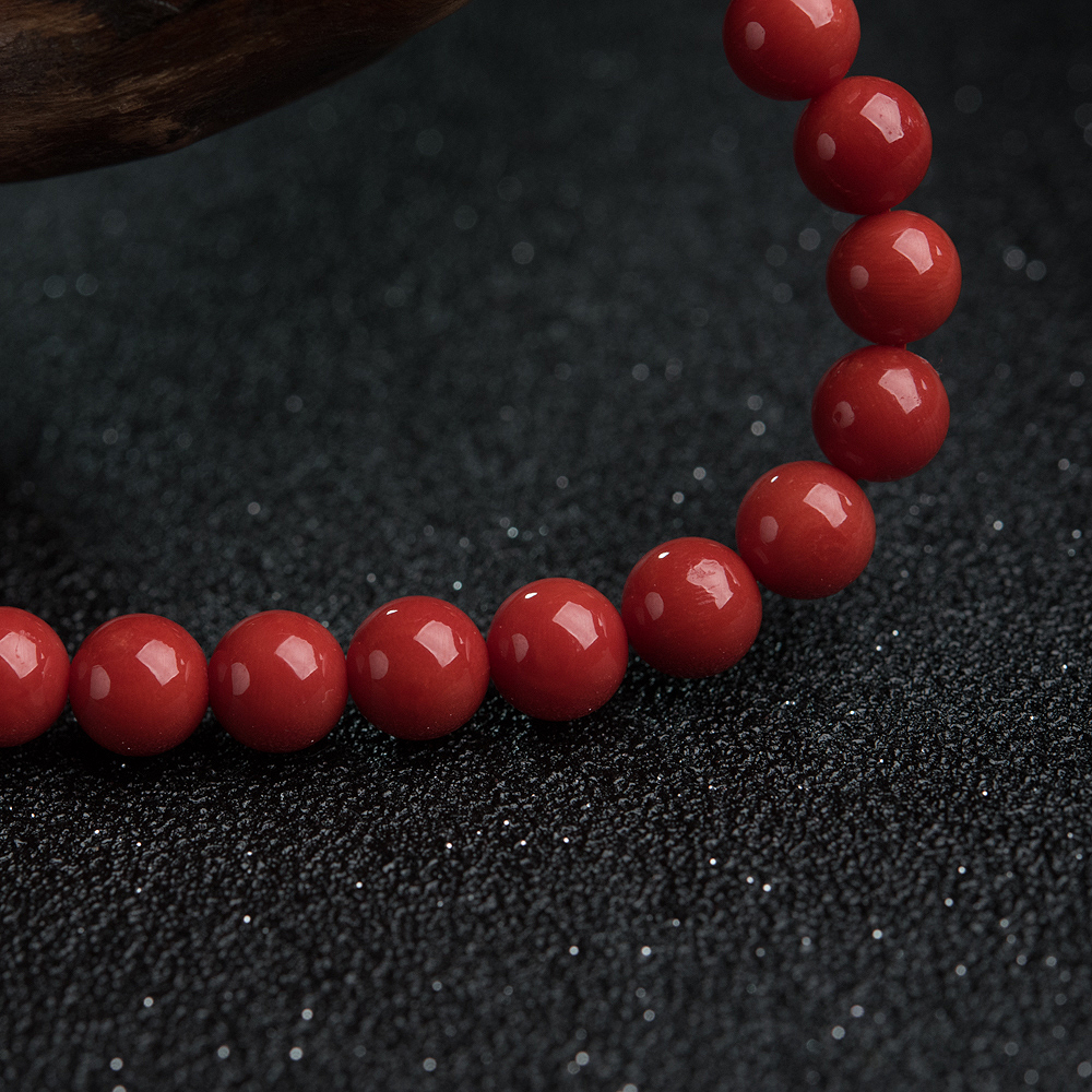 红珊瑚单圈手串-红掌柜