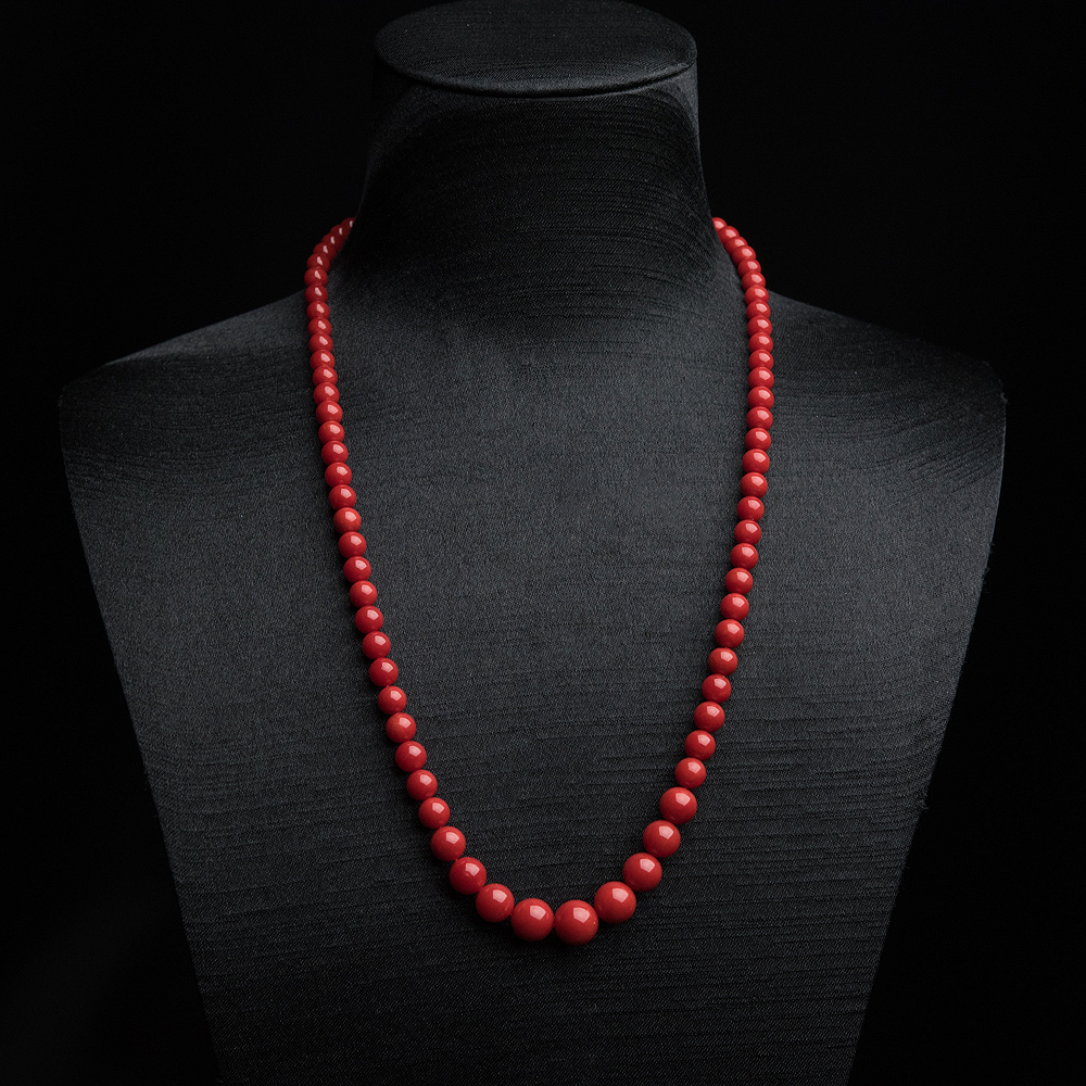 沙丁朱红珊瑚塔链-红掌柜