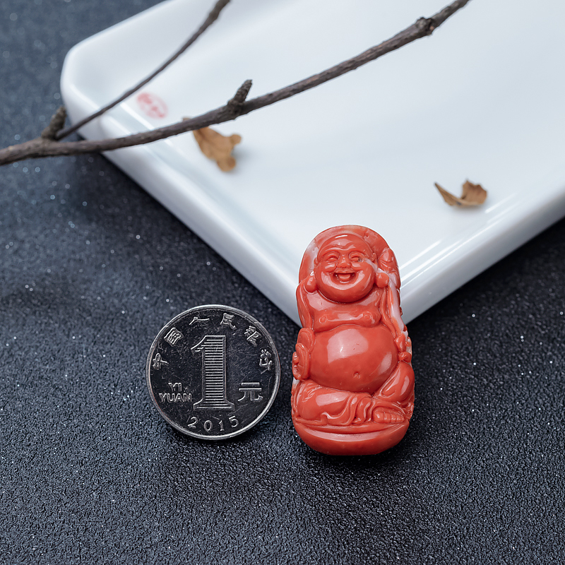 MOMO红珊瑚吊坠-红掌柜