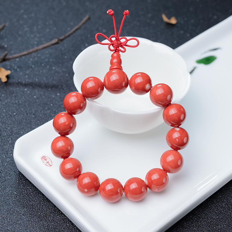 13mmMOMO珊瑚单圈手串-红掌柜