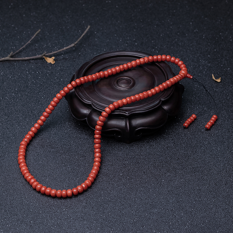 沙丁珊瑚算盘珠长链-红掌柜