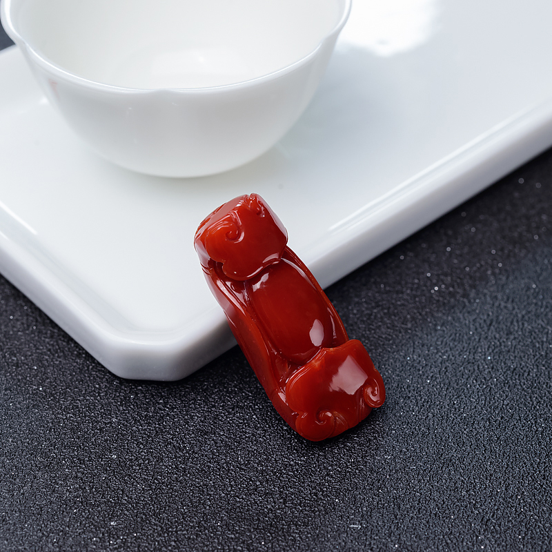 阿卡珊瑚如意吊坠-红掌柜