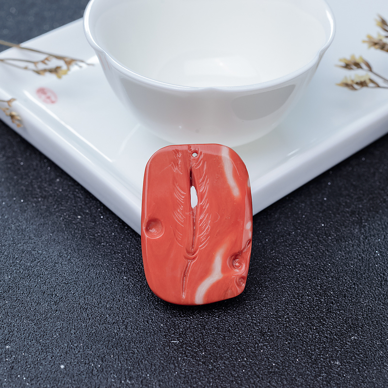 台湾天然珊瑚佛吊坠-红掌柜