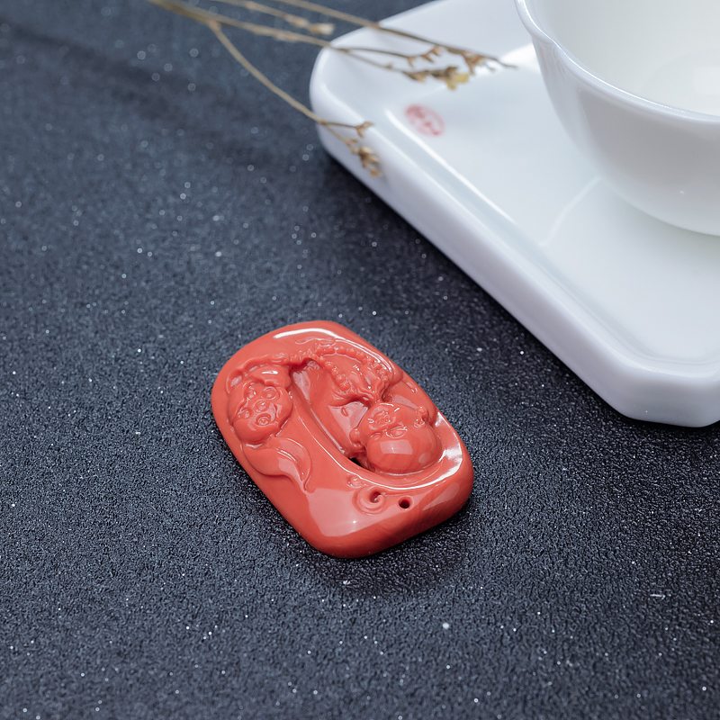 MOMO珊瑚佛吊坠-红掌柜