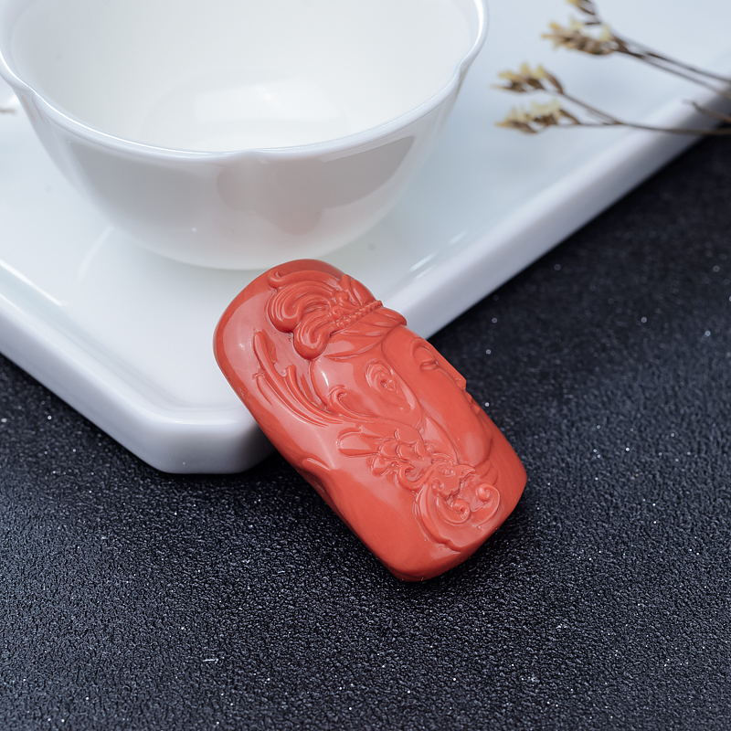 台湾MOMO珊瑚观音吊坠-红掌柜