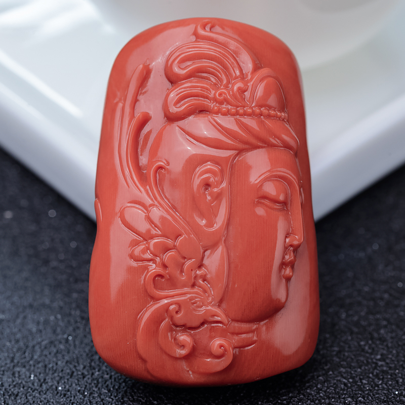 MOMO珊瑚观音吊坠-红掌柜