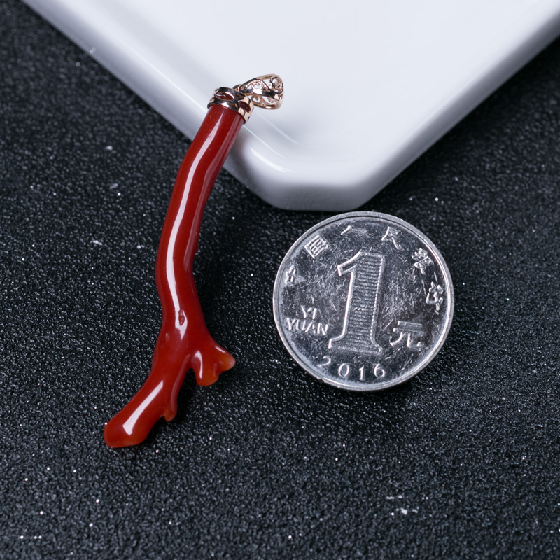 阿卡珊瑚吊坠-红掌柜