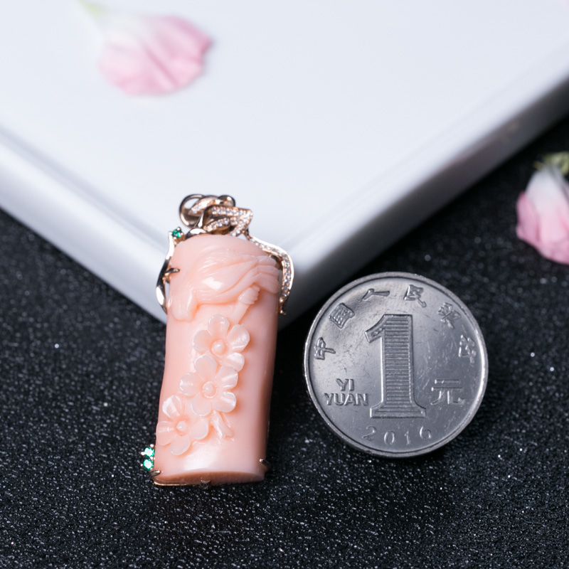 MISU珊瑚吊坠-红掌柜